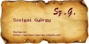 Szolgai György névjegykártya