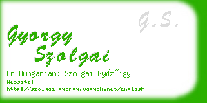 gyorgy szolgai business card